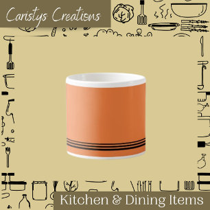 Contemporary Orange Tangerine Rand Espressomugg