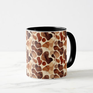 Contemporary Organic Pattern Mug – Earthy Tones Mugg