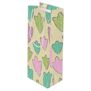 Contemporary Öster Oak Löv Mönster Vin Gift Bag