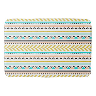 Contemporary Pastel Aztec Inspired Mönster Badrumsmatta