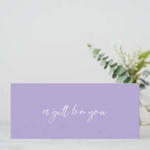 Contemporary Periwinkle Modern Gift Certificate