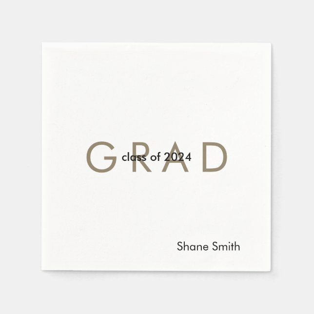 Contemporary Personlig Studenten Pappersservett (Framsidan)