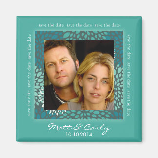 Contemporary Petals Turqoise Spara Date Magnet