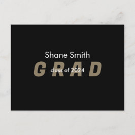 Contemporary Photo Black Studenten-meddelande Vykort