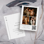 Contemporary Photo Collage QR-kod Bröllop Inbjudningar<br><div class="desc">Inbjudan till contemporary Photo Collage QR Code Wedding</div>