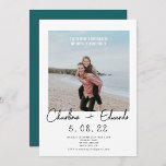 Contemporary Photo Hand-brev till Bröllop Inbjudningar<br><div class="desc">Retro Retro-handskriftsbröllopsinbjudan</div>