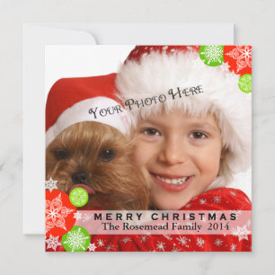 Contemporary Photo jul Card Julkort