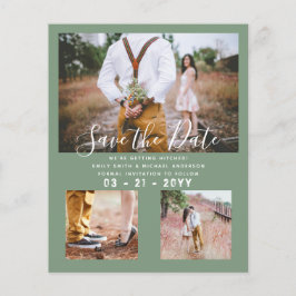 Contemporary Photo Spara Data Förlovning Flygblad