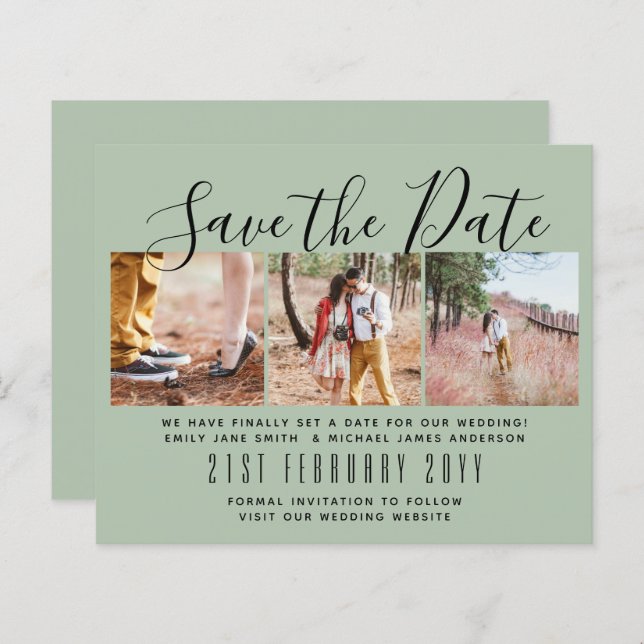 Contemporary PHOTO Sparat datumet av LeahG BUDGET (Fram/baksida)