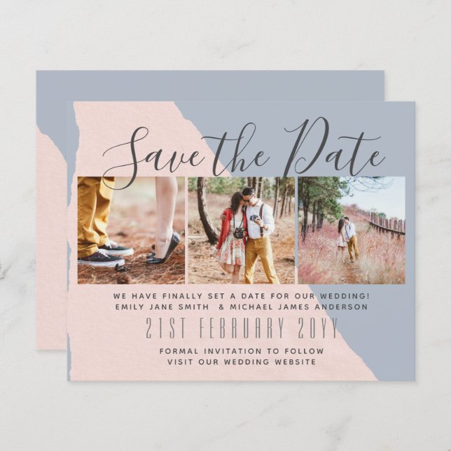 Contemporary PHOTO Sparat datumet av LeahG BUDGET (Fram/baksida)