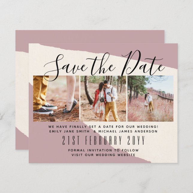 Contemporary PHOTO Sparat datumet av LeahG BUDGET (Fram/baksida)