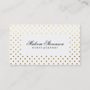 Contemporary Polka dots GULD III Visitkort