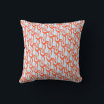 Contemporary Pop Wiggle Abstract Pattern Ice Blue Kudde<br><div class="desc">Pop Wiggle Contemporary Abstract Pattern in Ice Blue and Persimmon Orange. Fun, cool, bold retro contemporary eclectic funhaus pop art geometric design with a modern retro aesthetic. By Kierkegaard Design Studio.</div>