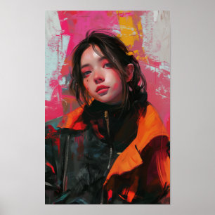 Contemporary Porträtt Art-utskrift Modern Woman Poster