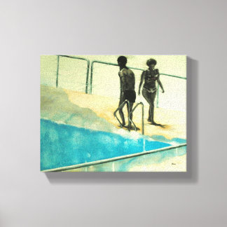 Contemporary porträtt-målning canvastryck