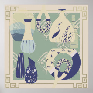 Contemporary Pottery, Pelican, Insektra Poster