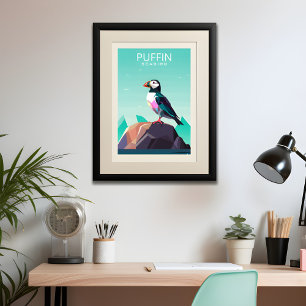Contemporary Puffin-resan stil Poster