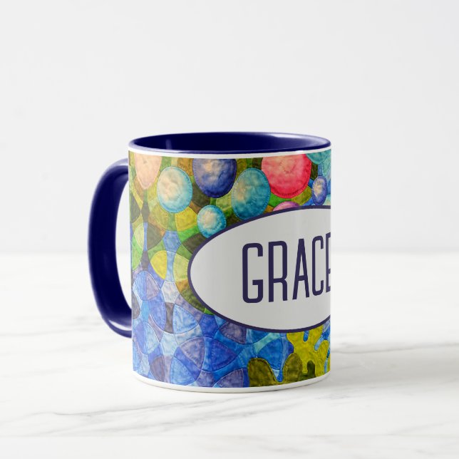 Contemporary Quilt med text Mugg (Framsida vänster)