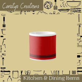 Contemporary Red Apple med Rand Espresso Kopp Espressomugg