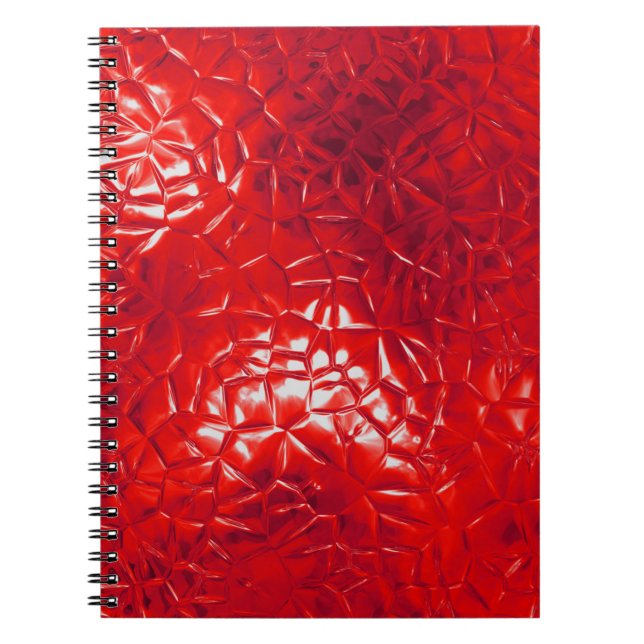 Contemporary Red Foil Abstrakt Anteckningsbok (Framsidan)