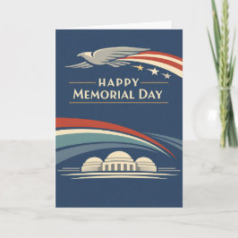 Contemporary Red White Blue Eagle Memorial Day  Kort