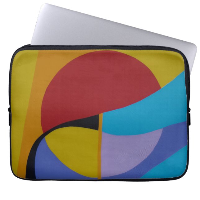 Contemporary Retro Maze Art Laptop Sleeve (Framsidan)