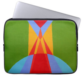 Contemporary Rocket Ship Design Laptop Sleeve