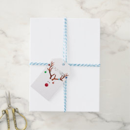 Contemporary Röd , fläckfärgad renfärgad Ljus Presentetikett