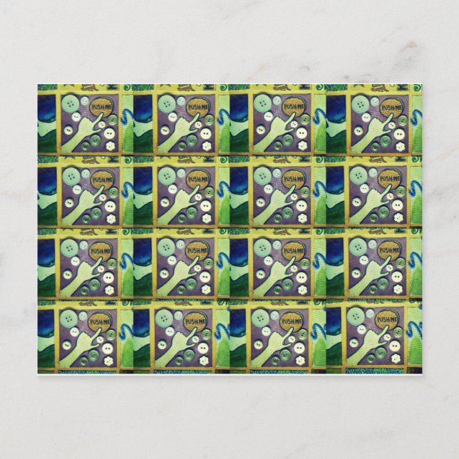 Contemporary Roligt Mosaic Art-utskrift - en lekfu Vykort (Framsida)
