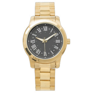 Contemporary Rustic Oversized Guld Bracelet Watch Armbandsur