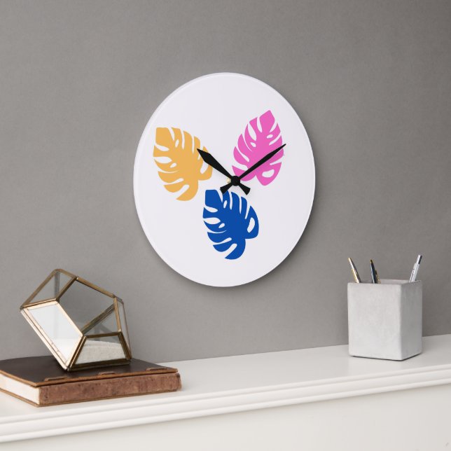 Contemporary Rustic Teal Löv Stor Klocka (Kontor)