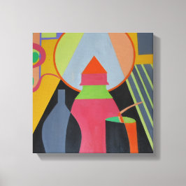 Contemporary Sculpted Pink Stillness Art Print Canvastryck