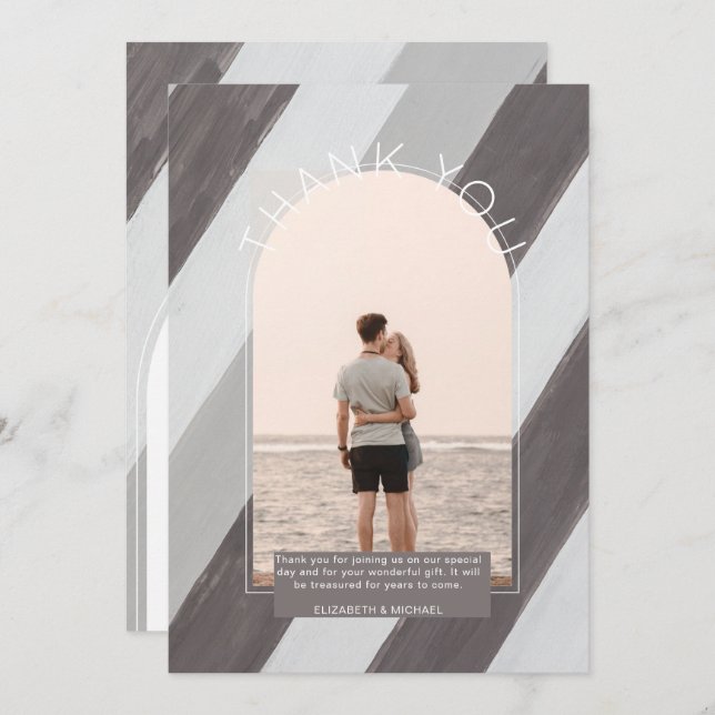 Contemporary Shades Grått Stripe PHOTO TACK (Fram/baksida)