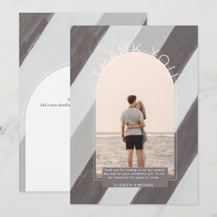 Contemporary Shades Grått Stripe PHOTO TACK Kort