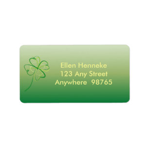 Contemporary Shamrock Adressetikett