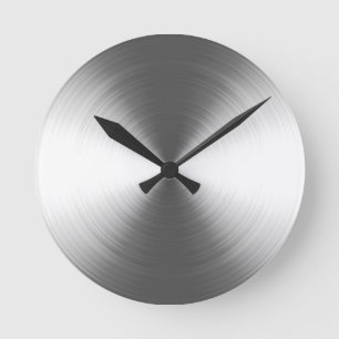Contemporary Silver Radiant Mönster Rund Klocka