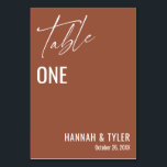 Contemporary Simple Elegant Terracotta Bordsnummer<br><div class="desc">Fet,  enkel,  contemporary,  elegant. Denna utformning kompletterar en växande samling unika delara som fångar och skiljer öga åt. Använda mallen fält om du vill ändra ställe-innehavarinformationen och göra designen till en egen. Andra färg och stilar finns i den här samlingen. Du kan också ändra bakgrunden till valfri färg.</div>