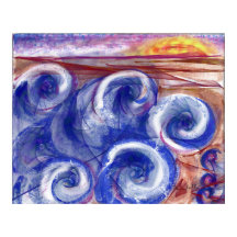 Contemporary Skriv ut jewel-ton sjölandskap Europa