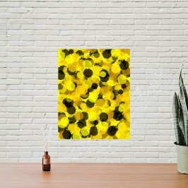 Contemporary Solrossolens Abstrakt Gult Typ Poster