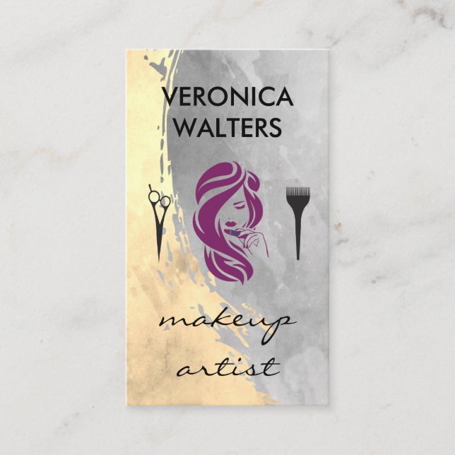 Contemporary - späd och hatt visitkort (Framsida)