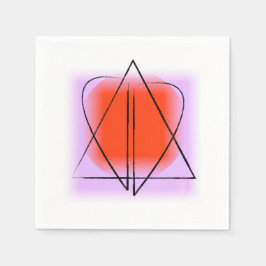 Contemporary Star of David/Heart Papper Cocktail Pappersservett