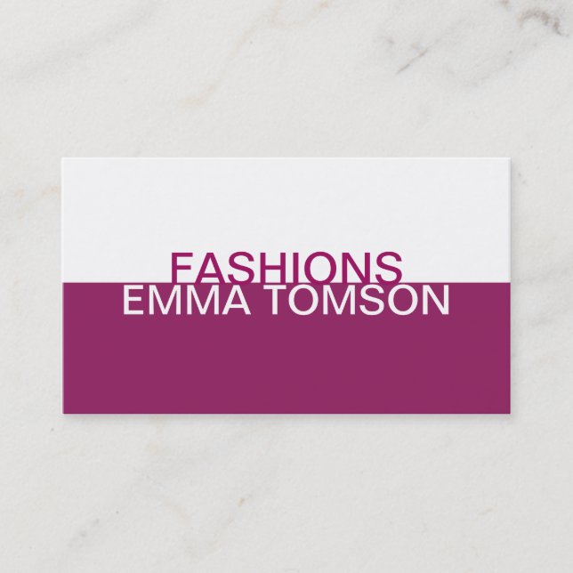 Contemporary Stil (fuchsia) Visitkort (Framsida)