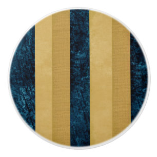 Contemporary, stripe Royal Blue, Guld, Butterkräm Knopp