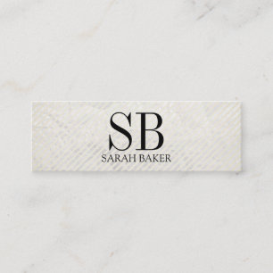 Contemporary Struktur Monogram och Rand Mini Visitkort