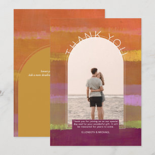 Contemporary Sunset Rosa Stripe PHOTO TACK I Kort