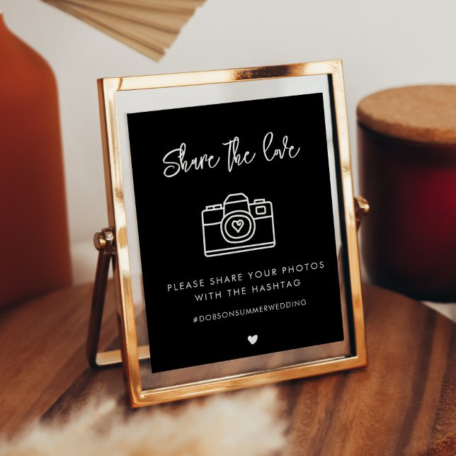 Contemporary svart bröllop  kärlek poster (Skapare uppladdad)