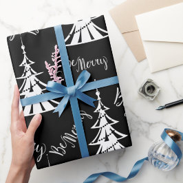 Contemporary Svartvit jul Presentpapper