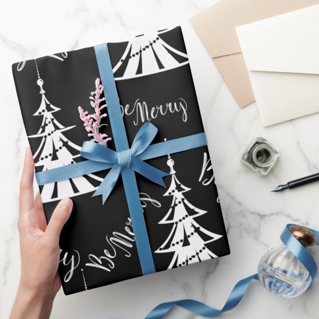 Contemporary Svartvit jul Presentpapper (Skapare uppladdad)
