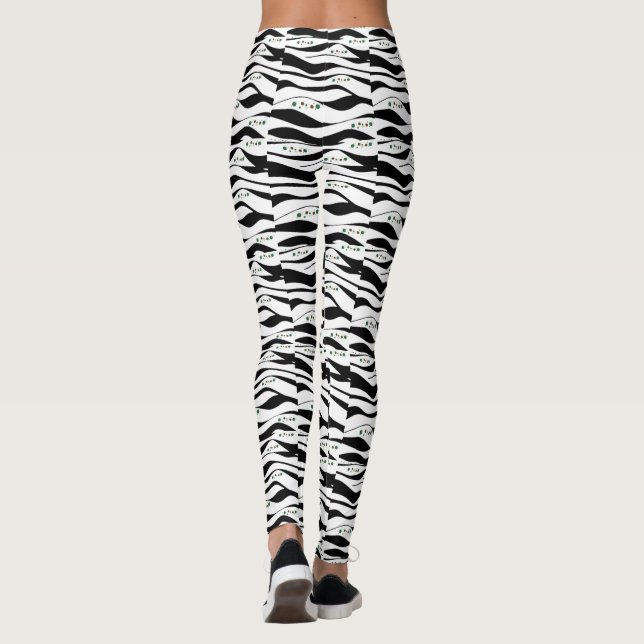 Contemporary Svartvitt Leggings (Baksida)