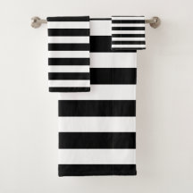 Contemporary Svartvitt Vågrät stripe